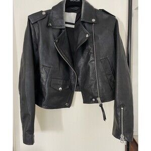 CITIZENS OF HUMANITY  Aria Leather Biker Black SZ XS